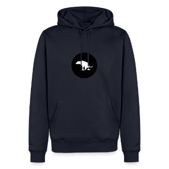 Hund Logo Hundebesitzer Tierliebe Gassi Kot Tüte - Männer Premium Bio Hoodie - Navy - Vorne - Nico (187cm)