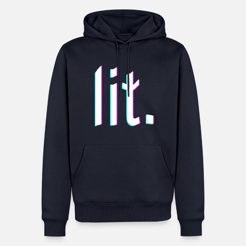 lit. problème de conception - Sweat à capuche Premium bio Homme - bleu marine
