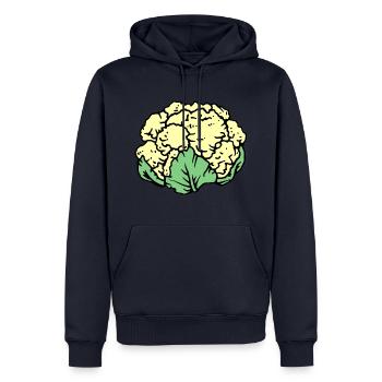Blumenkohl - Männer Premium Bio Hoodie - Navy - Vorne - Nico (187cm)