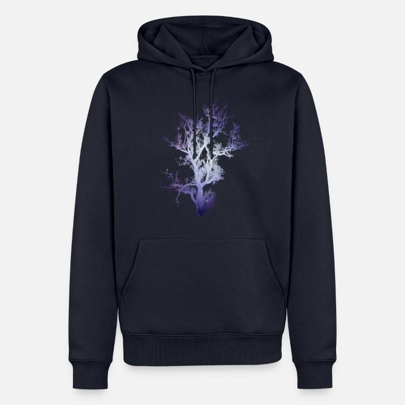 Arbre de l'espace - Sweat à capuche Premium bio Homme - bleu marine