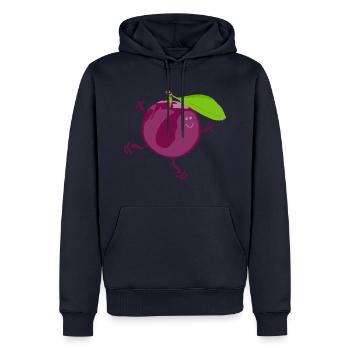 Mr. Plum - Männer Premium Bio Hoodie - Navy - Vorne - Nico (187cm)