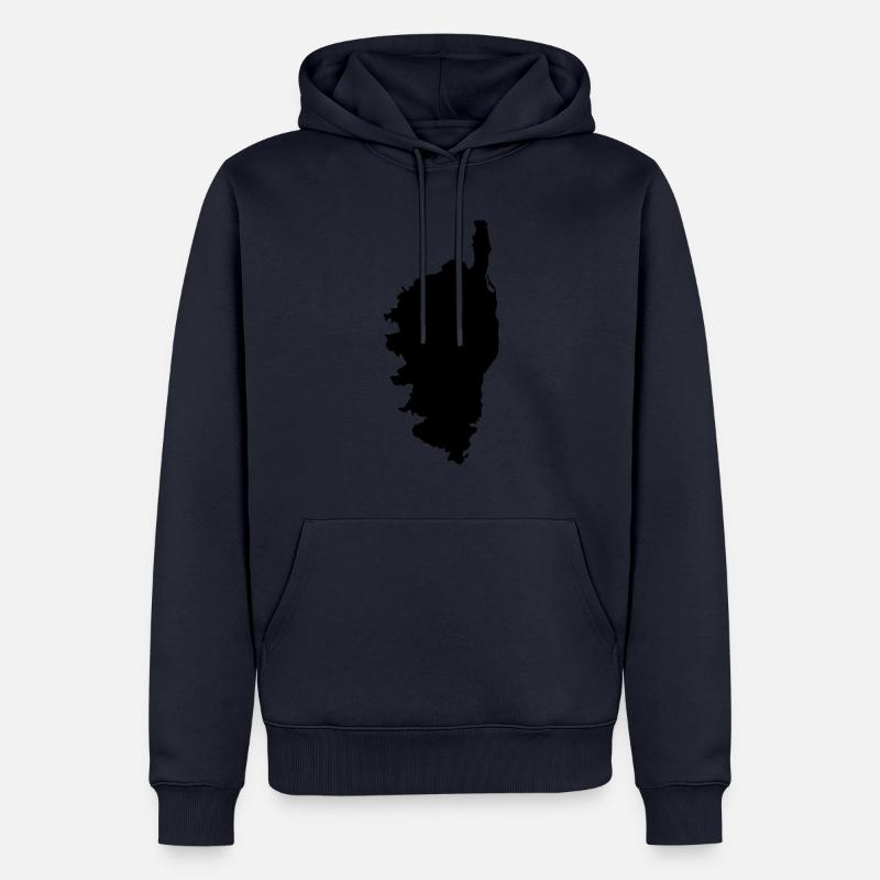 Corse - Sweat à capuche Premium bio Homme - bleu marine
