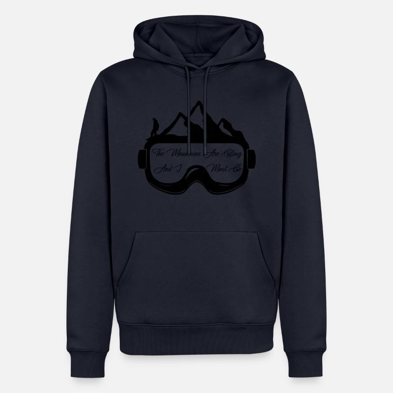 Snowboard Snowboard Snowboard - Sweat à capuche Premium bio Homme - bleu marine