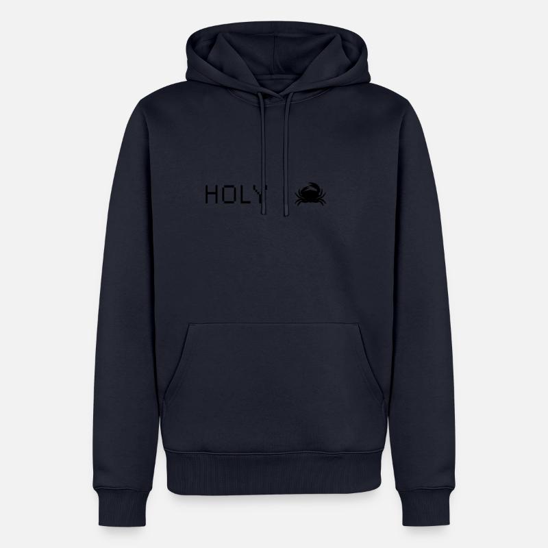 Saint crabe - Sweat à capuche Premium bio Homme - bleu marine