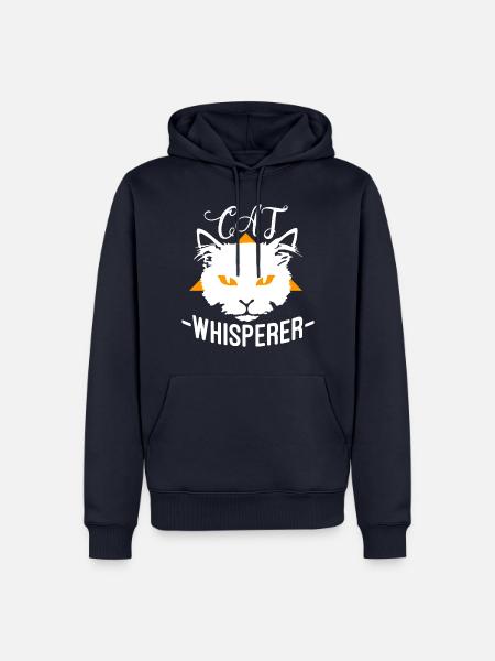 Cat Whisperer - Männer Premium Bio Hoodie - Navy