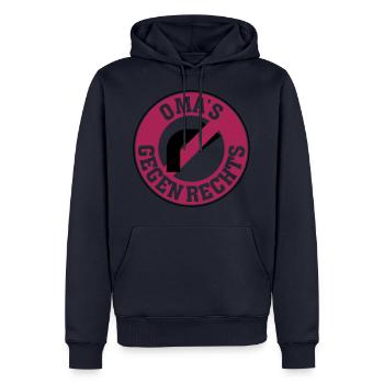 Grand-mère contre droit interdit de tourner 2-coloré - Sweat à capuche Premium bio Homme - bleu marine - Devant - Nico (187cm)