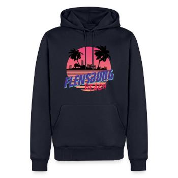 Flensburg x Miami - Men’s Premium Organic Hoodie - navy - Front - Nico (187cm)