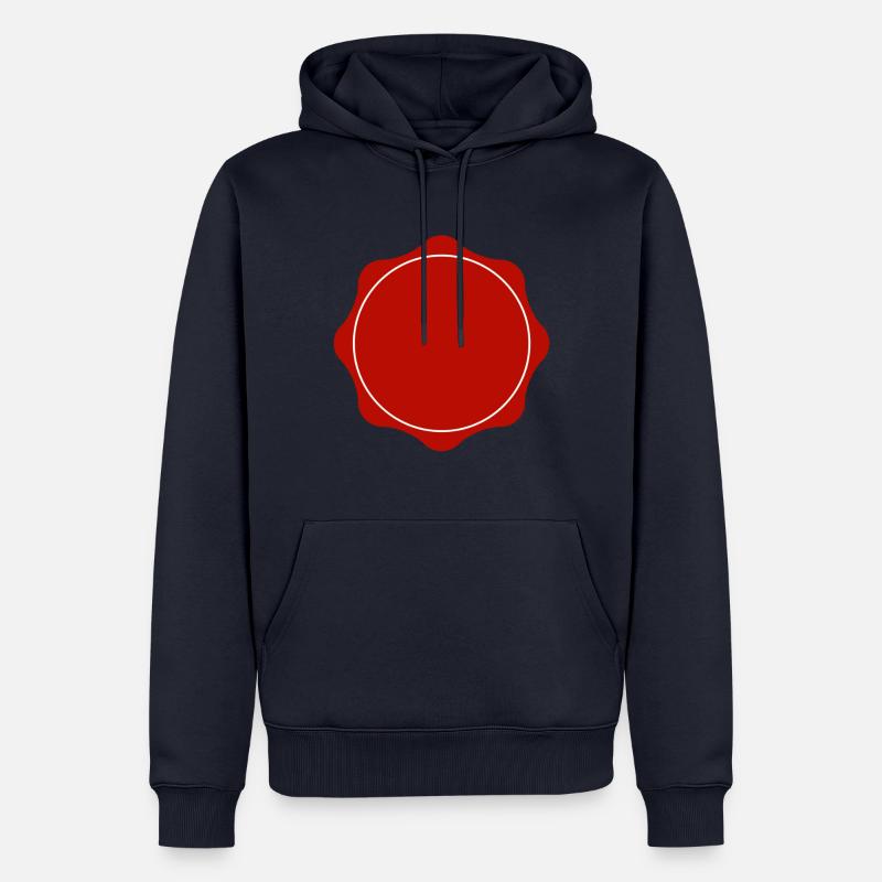 Rotes Abzeichen - Männer Premium Bio Hoodie - Navy