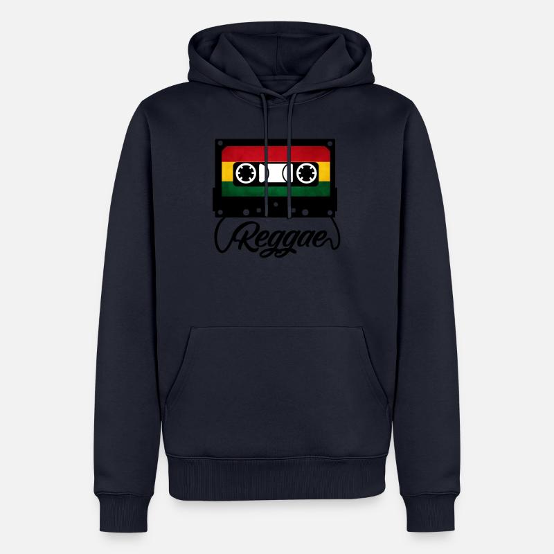 Ruban Reggae - Sweat à capuche Premium bio Homme - bleu marine