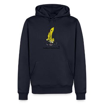 Bananenfun ! Heißes Früchtchen ! Idee - Männer Premium Bio Hoodie - Navy - Vorne - Nico (187cm)
