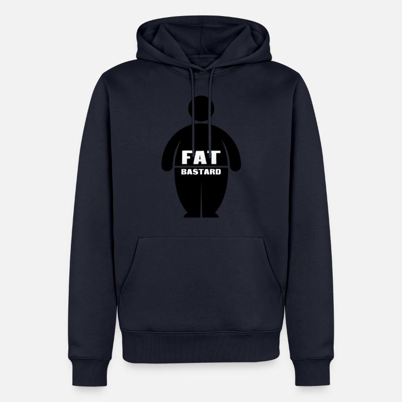 Fat Bastards: Version 1 - Männer Premium Bio Hoodie - Navy