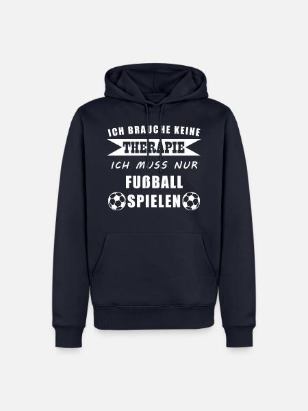 Fußball Therapie - Männer Premium Bio Hoodie - Navy