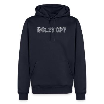holzkopf - Männer Premium Bio Hoodie - Navy - Vorne - Nico (187cm)