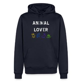 animal lover - Männer Premium Bio Hoodie - Navy - Vorne - Nico (187cm)