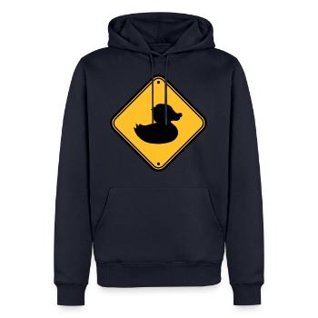 zone schild verboten hinweis gefahr achtung vorsic - Männer Premium Bio Hoodie - Navy - Vorne - Nico (187cm)