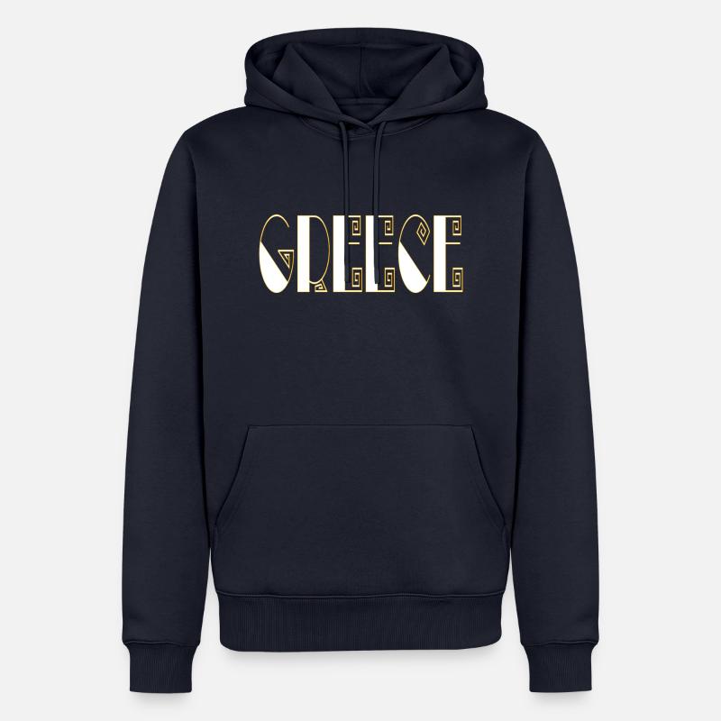 grèce grèce blanche - Sweat à capuche Premium bio Homme - bleu marine