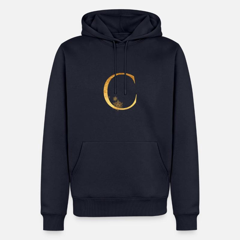 Anfangsbuchstabe C - Männer Premium Bio Hoodie - Navy