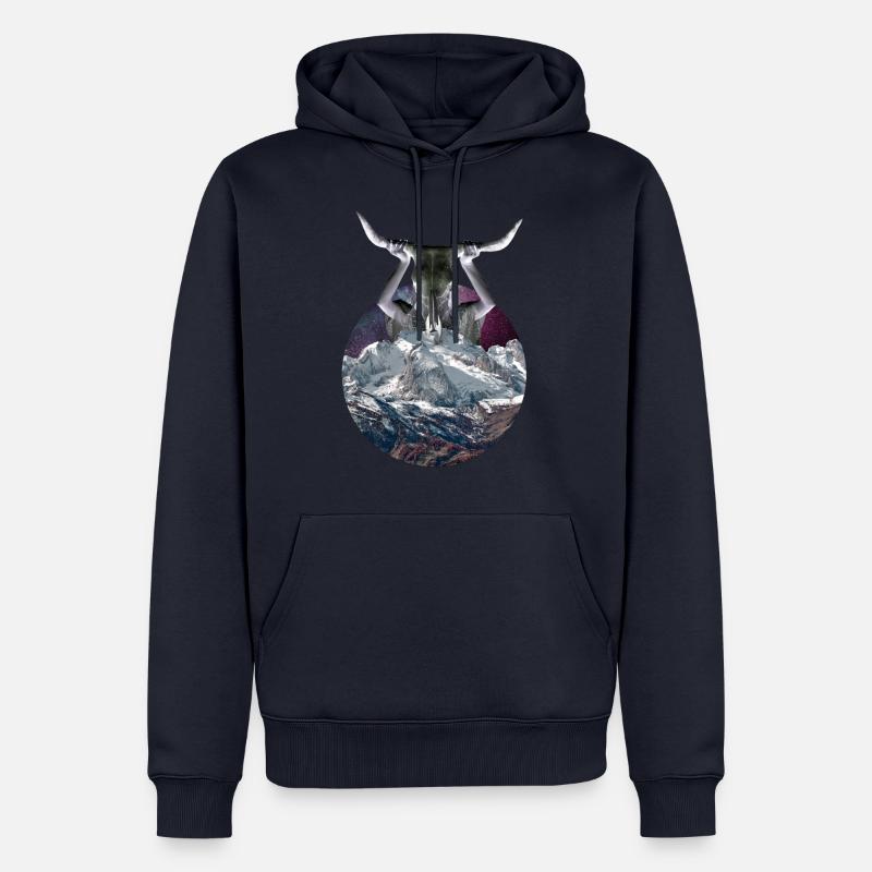 Mountain Demon dans Alternative Circle Gift - Sweat à capuche Premium bio Homme - bleu marine