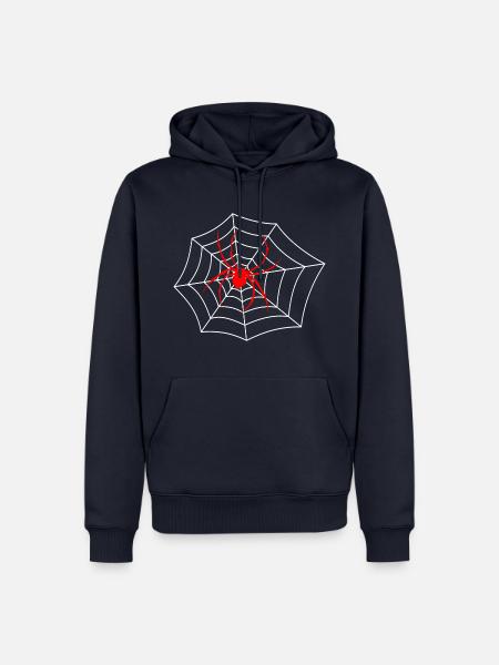 Spinne im Netz - Männer Premium Bio Hoodie - Navy
