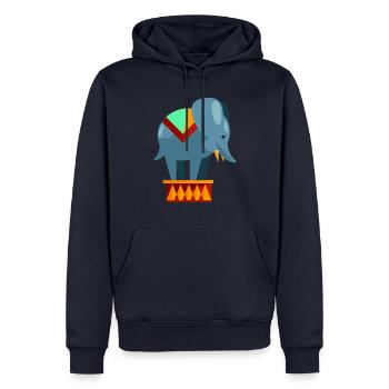 Circus elephant - Men’s Premium Organic Hoodie - navy - Front - Nico (187cm)