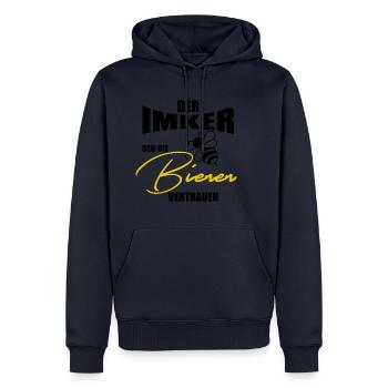Bienen Imker Honig Bienchen Geschenk Geschenkidee - Männer Premium Bio Hoodie - Navy - Vorne - Nico (187cm)