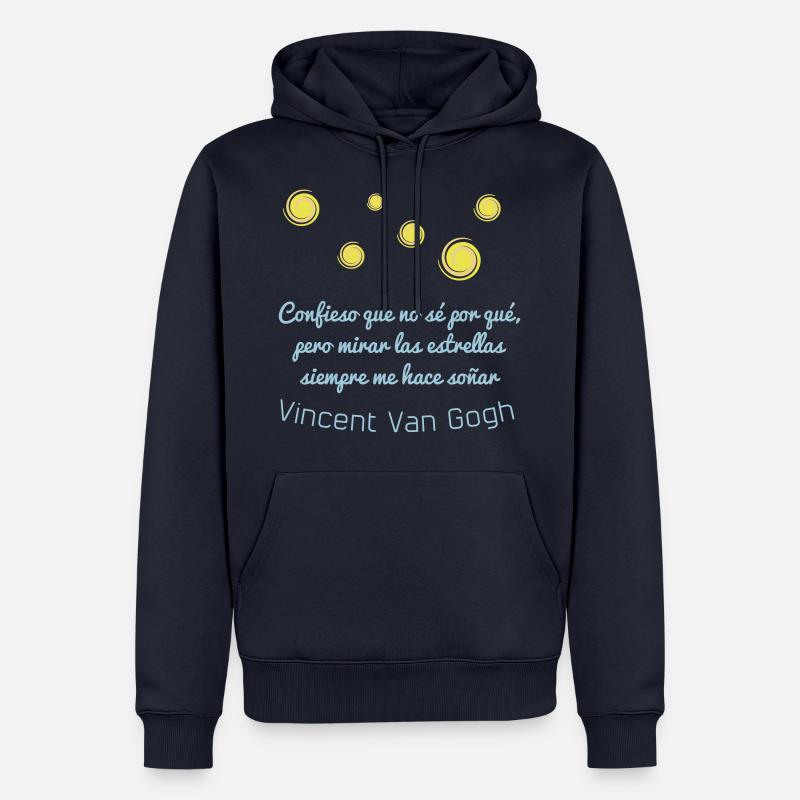 Van-Gogh-Sterne - Männer Premium Bio Hoodie - Navy