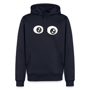 Eyes of the eyesight object - Men’s Premium Organic Hoodie - navy - Front - Nico (187cm)