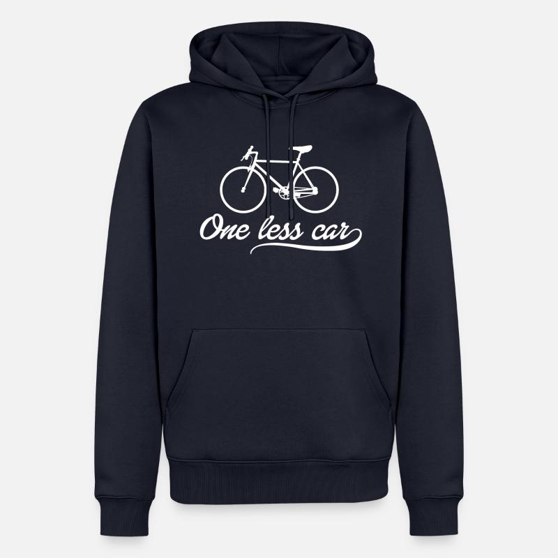 one less car - Männer Premium Bio Hoodie - Navy