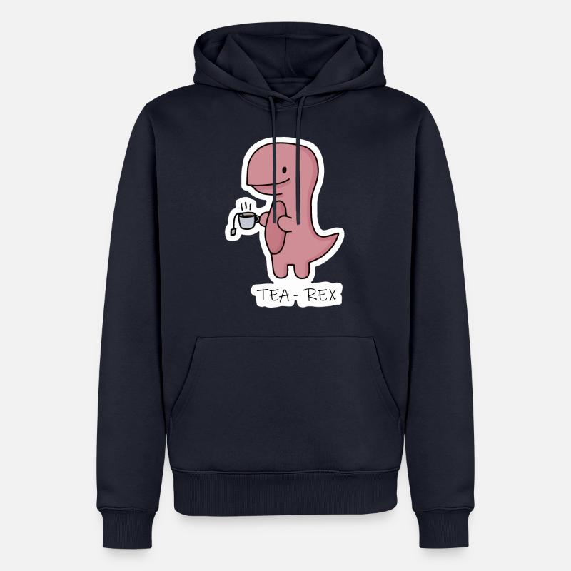 Tea-Rex (T-Rex) - Männer Premium Bio Hoodie - Navy