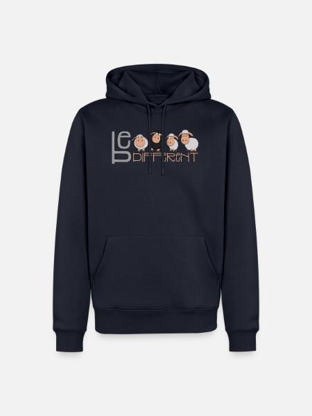 Kleine Be different Schafe - Einzigartig & anders - Männer Premium Bio Hoodie - Navy