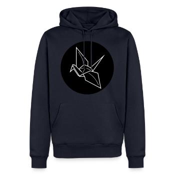 Origami - Sweat à capuche Premium bio Homme - bleu marine - Devant - Nico (187cm)