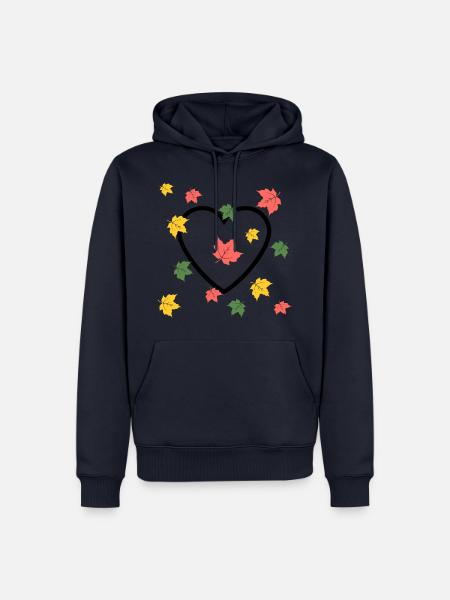 Herbst Liebe - Männer Premium Bio Hoodie - Navy