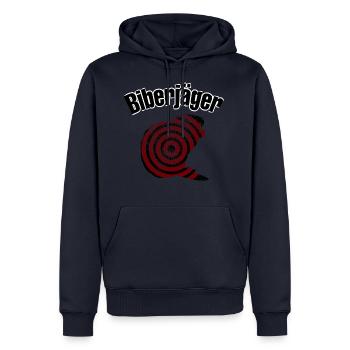 Biberjäger Biber - Männer Premium Bio Hoodie - Navy - Vorne - Nico (187cm)