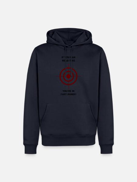 IF YOU CAN READ THIS YOURE IN FART RANGE HALLOWEEN - Männer Premium Bio Hoodie - Navy