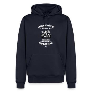 Street Triple Unterschätze - Männer Premium Bio Hoodie - Navy - Vorne - Nico (187cm)