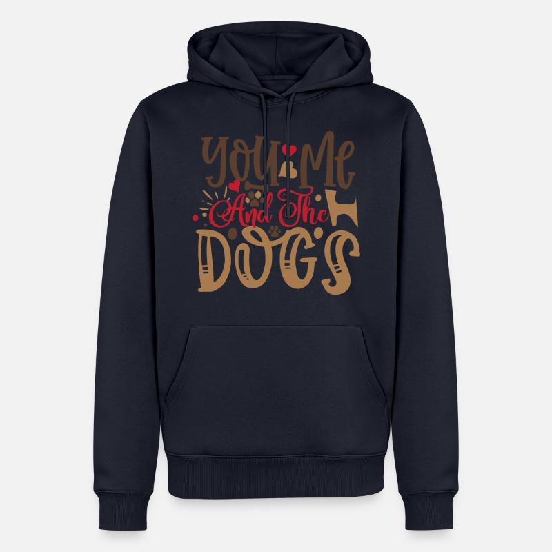 Toi, moi et les chiens - Sweat à capuche Premium bio Homme - bleu marine