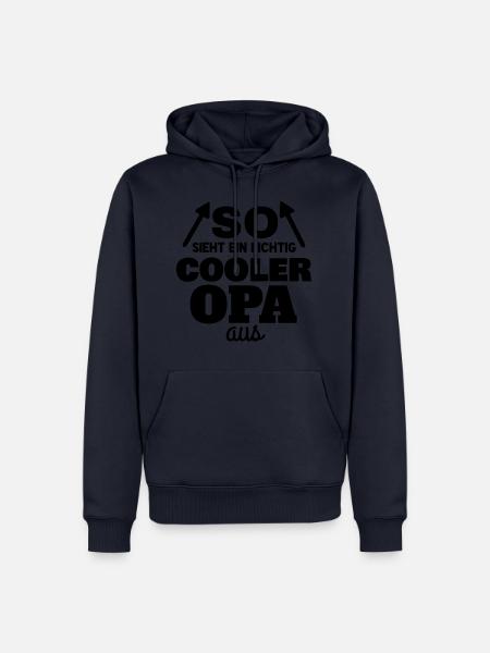 SO SIEHT EIN RICHTIG COOLER OPA AUS - Männer Premium Bio Hoodie - Navy