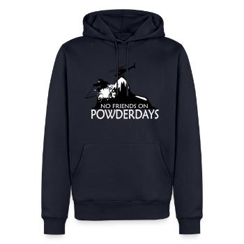 No Friends on Powderdays - Männer Premium Bio Hoodie - Navy - Vorne - Nico (187cm)