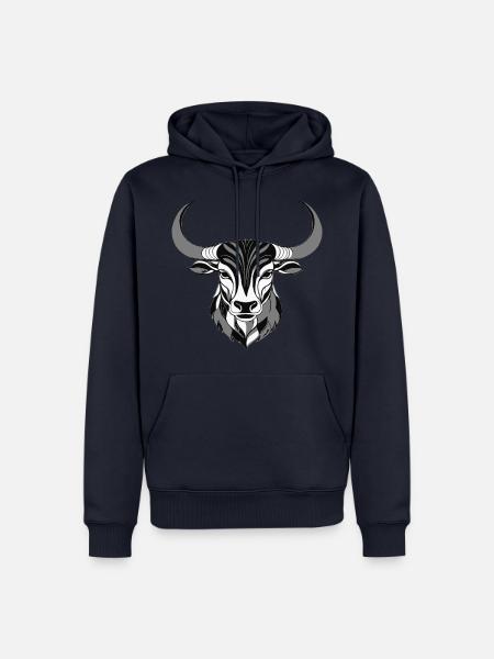 Taurus - Zodiac Sign Motive - Männer Premium Bio Hoodie - Navy