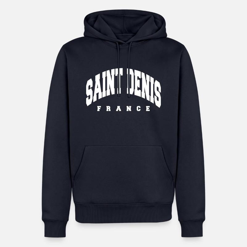 Saint-Denis - Sweat à capuche Premium bio Homme - bleu marine