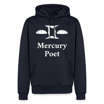 Mercury Poet Astrology - Men’s Premium Organic Hoodie - navy - Front - Nico (187cm)