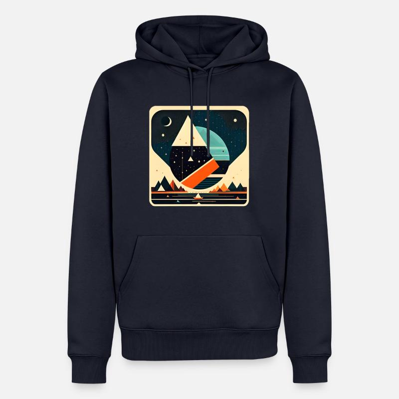 Space City 02 - Männer Premium Bio Hoodie - Navy
