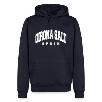 Girona Salt - Männer Premium Bio Hoodie - Navy - Vorne - Nico (187cm)