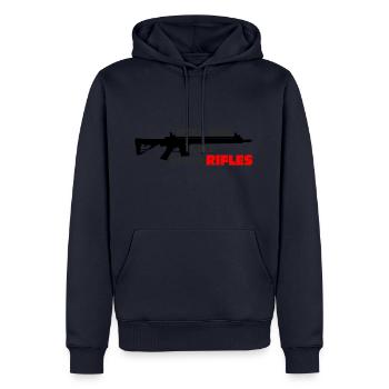 Real Men Like Black Rifles - Männer Premium Bio Hoodie - Navy - Vorne - Nico (187cm)