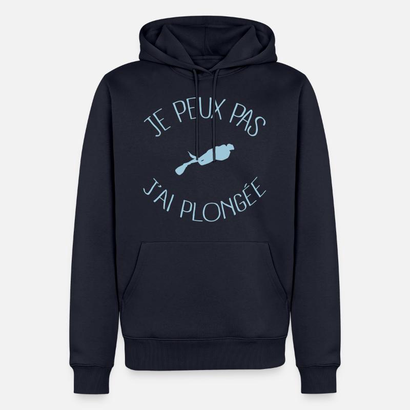 Je peux pas j'ai Plongée - Sweat à capuche Premium bio Homme - bleu marine