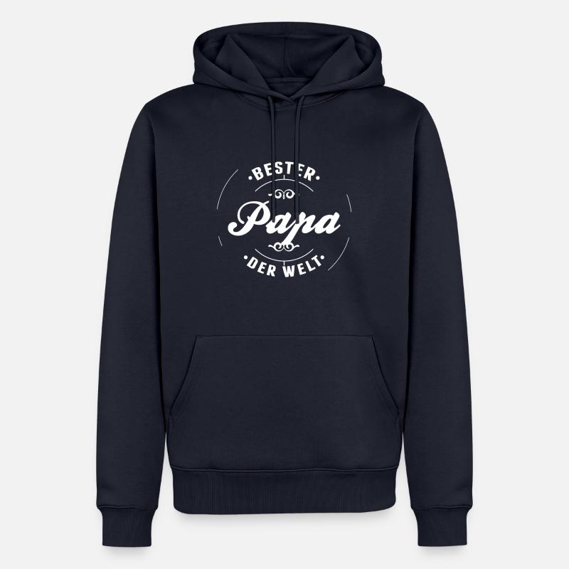 Bester Papa der Welt - Geschenkidee - Männer Premium Bio Hoodie - Navy