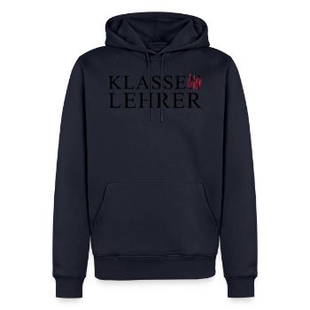 KLASSE LEHRER - Männer Premium Bio Hoodie - Navy - Vorne - Nico (187cm)