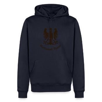 Allemagne - Sweat à capuche Premium bio Homme - bleu marine - Devant - Nico (187cm)
