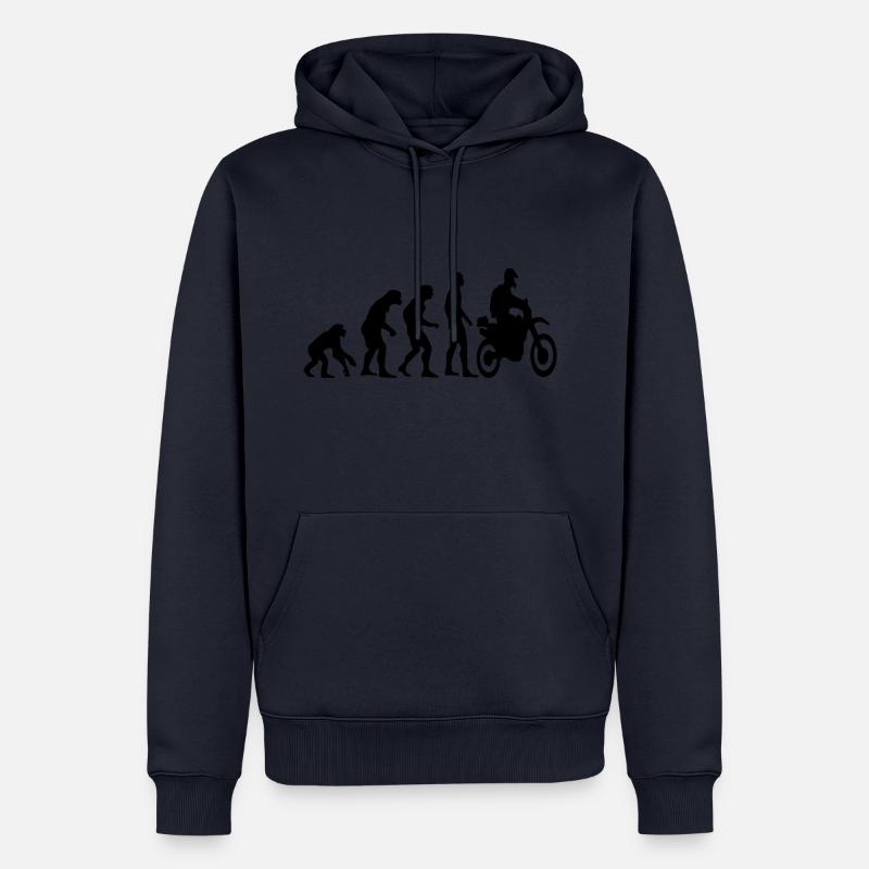 Human Evolution Enduro - Sweat à capuche Premium bio Homme - bleu marine