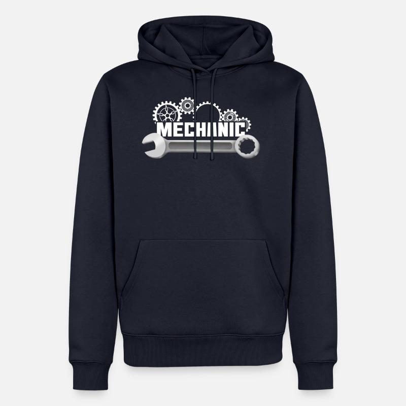 mécanicien mécanicien - Sweat à capuche Premium bio Homme - bleu marine